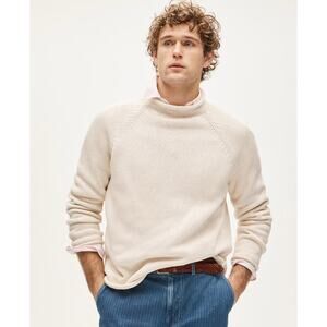 j. crew mens M Heritage cotton Rollneck sweater